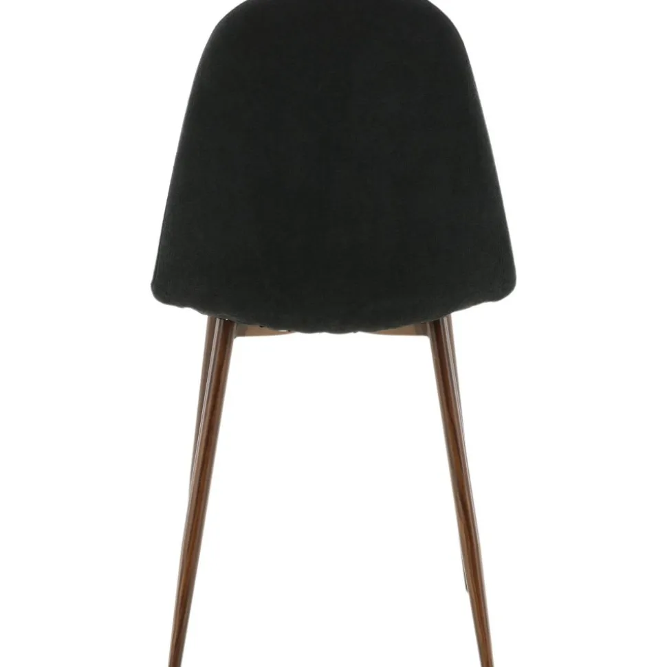 Bridge matstol - Svart/valnöt