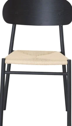 Bridge matstol Svart/naturfiber