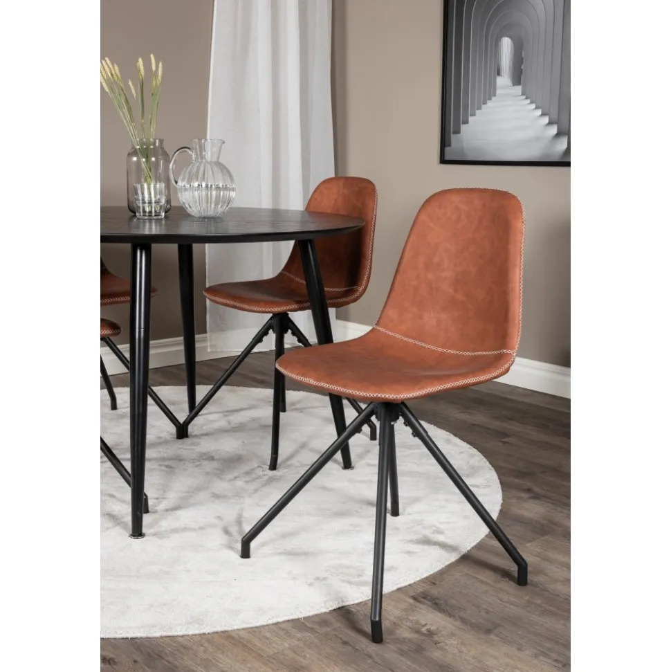 Bridge snurrbar matstol - Brun PU