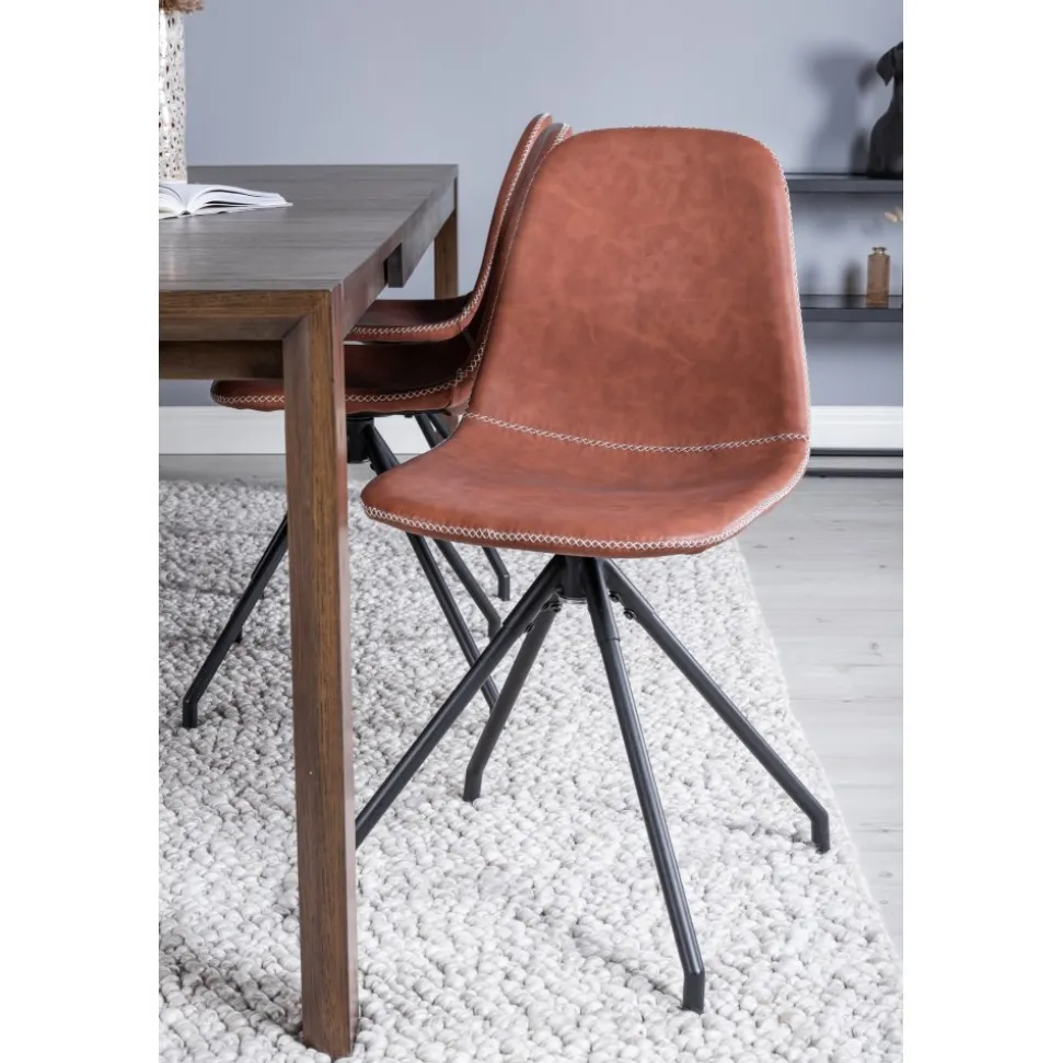 Bridge snurrbar matstol - Brun PU