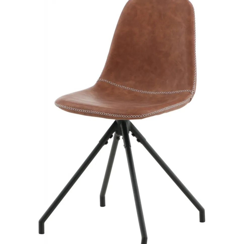 Bridge snurrbar matstol - Brun PU