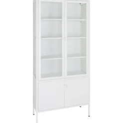 Brisbane vitrinskåp 80 x 35 x 180 cm - Vit