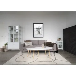 Brisbane vitrinskåp 80 x 35 x 180 cm - Vit