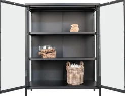 Brisbane Vitrinskåp 80x40x101,5 cm - Svart