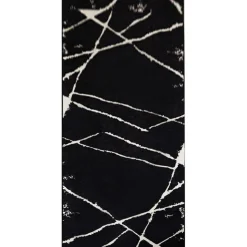 Broken hallmatta 80 x 300 cm - Svart/vit