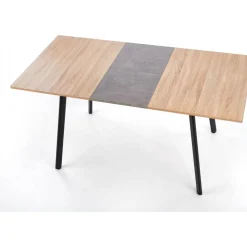 Brom matbord 120-160 x 80 cm - Ek/grå