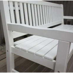 Brooklyn sittbänk - Vit + Rengöringsmedel för utemöbler