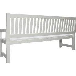 Brooklyn sittbänk - Vit + Textilskydd för utemöbler
