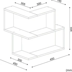 Bull vägghylla - Vit