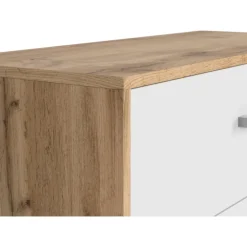 Byrå 80 cm bred - Wotan ek/vit