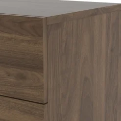 Byrå i valnöt med 8 lådor 140 cm bred + Textilrengöring för möbler