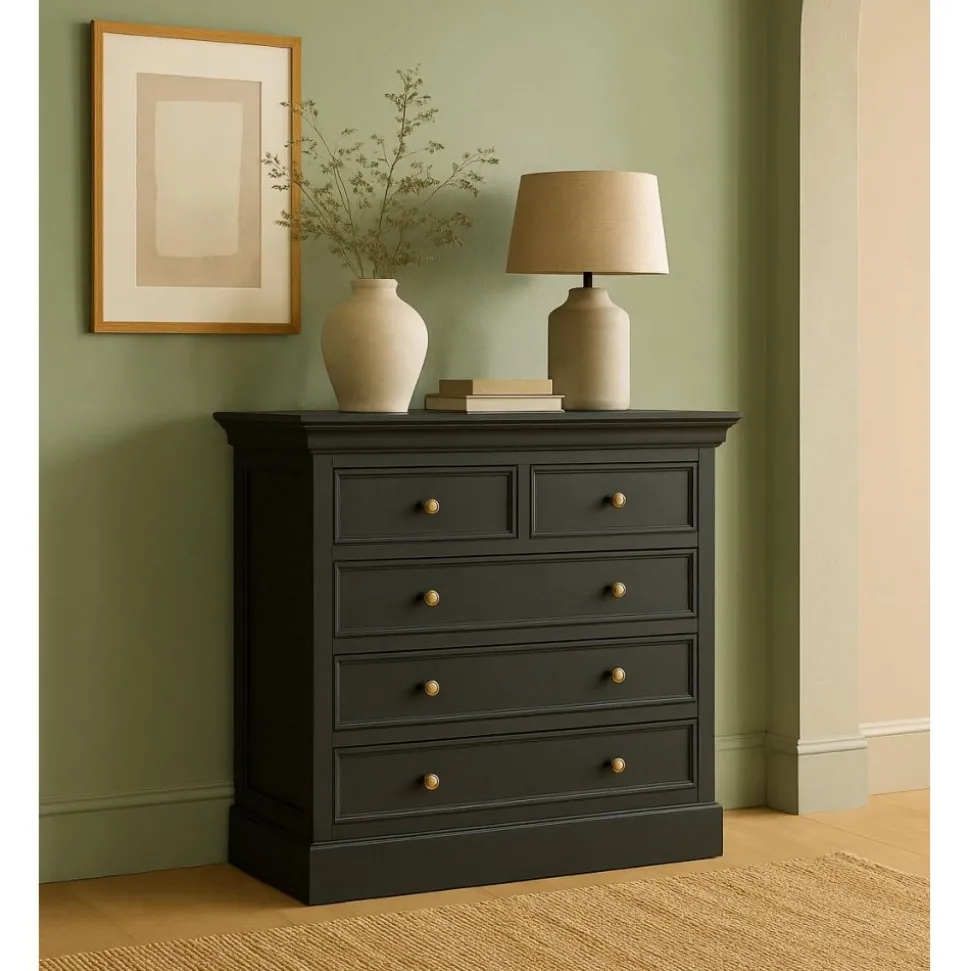 Byrå svart - Bristol + Fläckborttagare för möbler