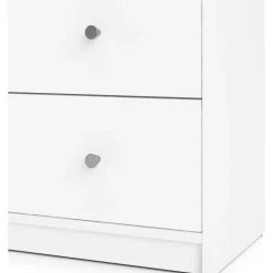 Byrå vit med 6 lådor 143 cm bred + Möbeltassar