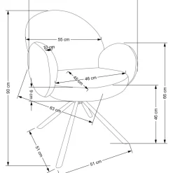 Cadeira matstol 498 - Grå