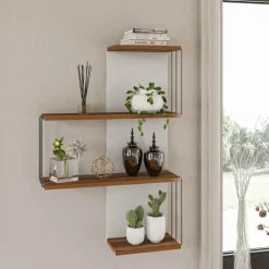 Cambrai vägghylla - Furu/vit