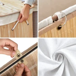 Carolin tvättkorg 72 l - Bambu