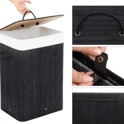 Carolin tvättkorg 72 l - Svart