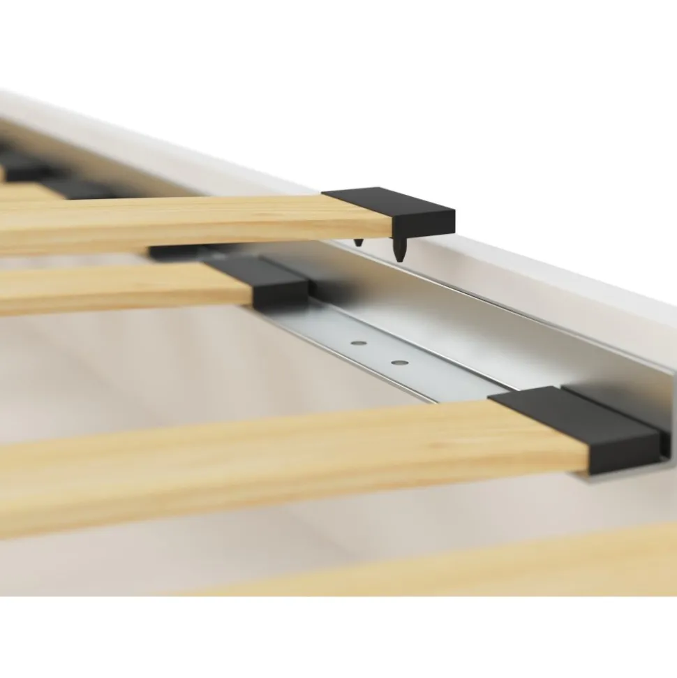 Casa vit barnsäng med utdragbar extrabädd 80x180 cm inklusive madrasser