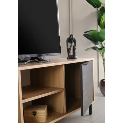 Casares TV-bänk - Ek/mörkbrun