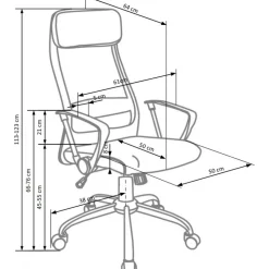 Cazandra skrivbordsstol i svart och grå