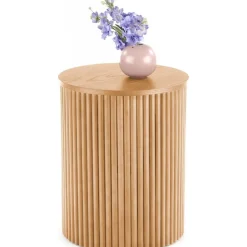 Celie runt soffbord med trästavar Ø40 cm