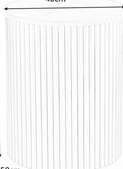 Celie runt soffbord med trästavar Ø40 cm