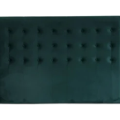 Centa sänggavel med knappar (Grön sammet) - Valfri bredd