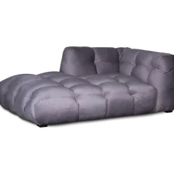 Chaiseloungesoffa i grå sammet