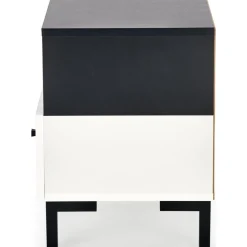 Chantelle sängbord - Vit/svart