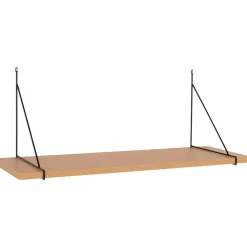 Chiba vägghylla 80 cm - Natur/Svart