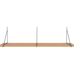 Chiba vägghylla 120 cm - Natur/Svart