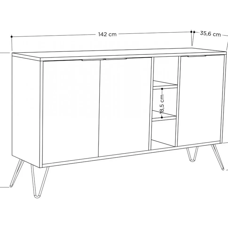 Clara skänk - Vit + Fläckborttagare för möbler