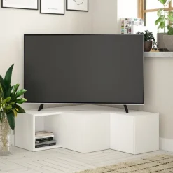 Compact TV-bänk - Vit