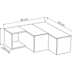 Compact TV-bänk - Vit