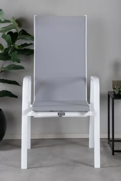 Copacabana karmstol - Grå/Vit + Rengöringsmedel för utemöbler