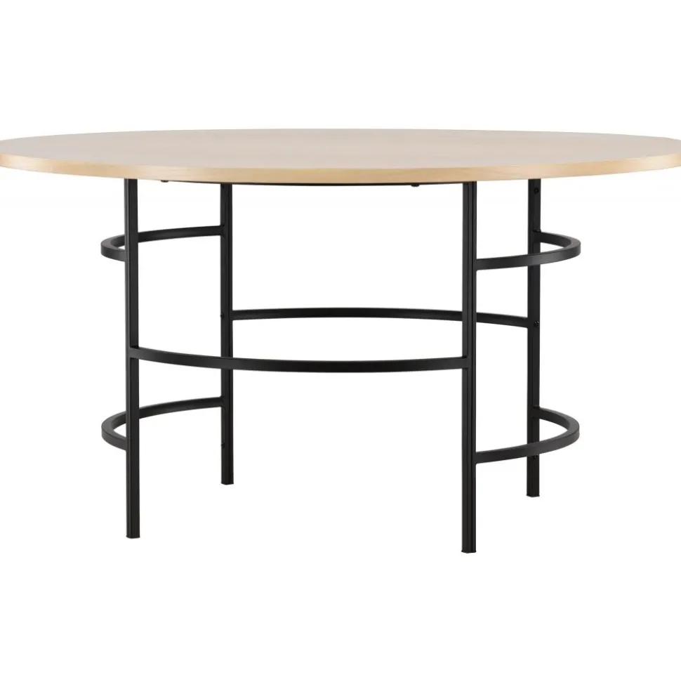 Copenhagen matbord Ø140 cm - Whitewash/svart