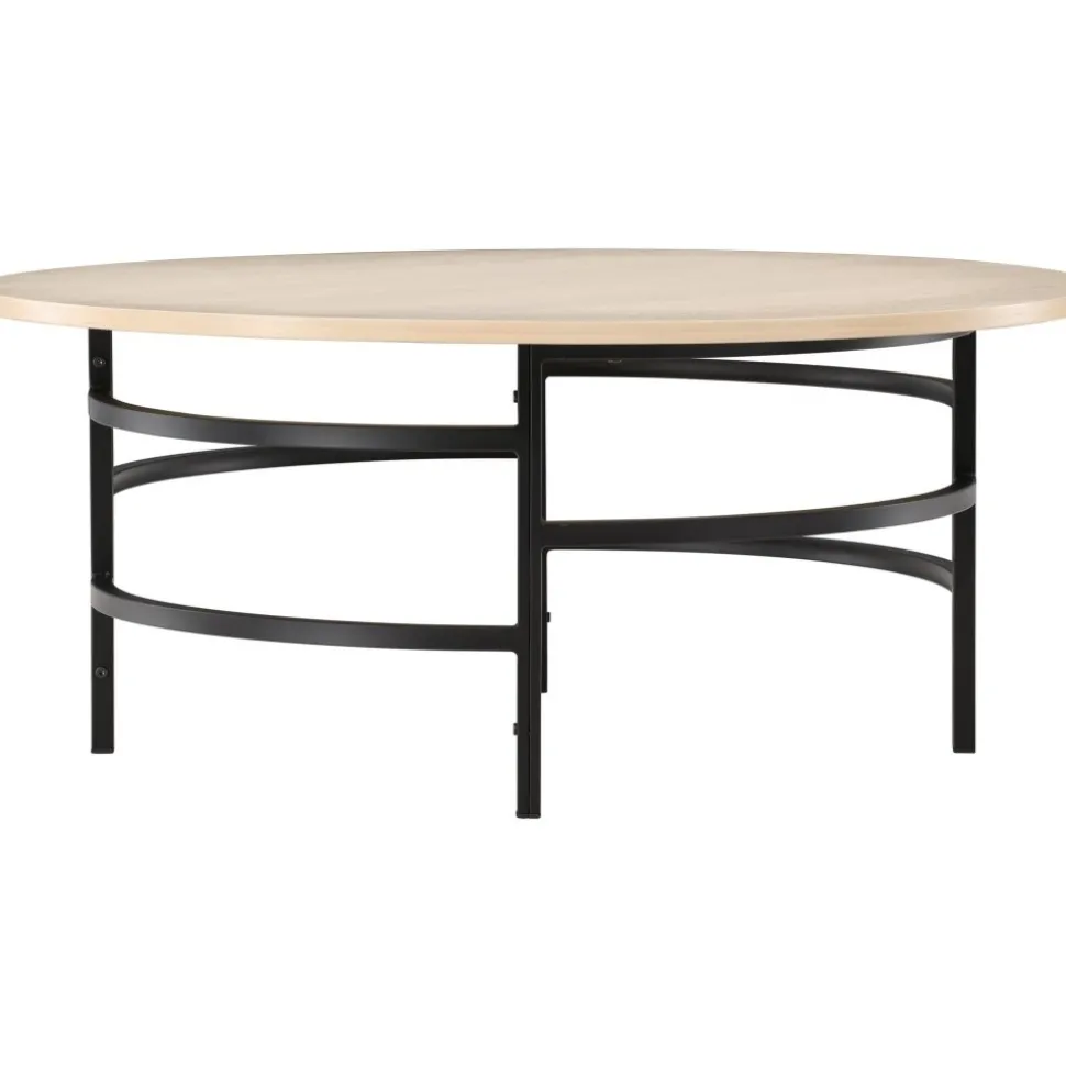 Copenhagen soffbord Ø100 cm - Whitewash/svart