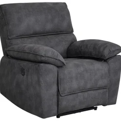 Coventry el reclinerfåtölj grå microfiber