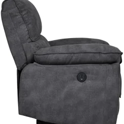 Coventry el reclinerfåtölj grå microfiber