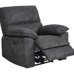 Coventry el reclinerfåtölj grå microfiber + Möbeltassar