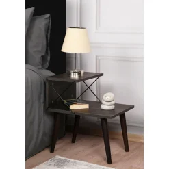 Cross sängbord - Mörkbrun