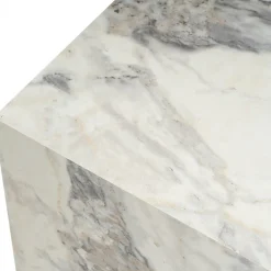 Cubo sidobordset - Vit marmor