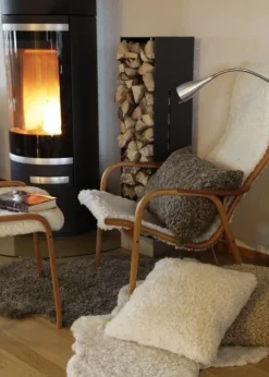 Curly kuddfodral fårskinn Sahara