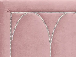 Dalarö sänggavel Rosa sammet - Valfri bredd