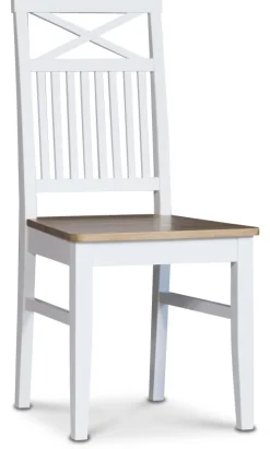 Dalarös matgrupp 140 cm bord vit/ek med 4 st stolar