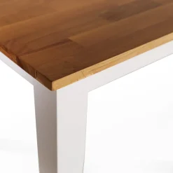 Dalarös matgrupp 180 cm bord vit/ek + 6 st Dalarös matstolar