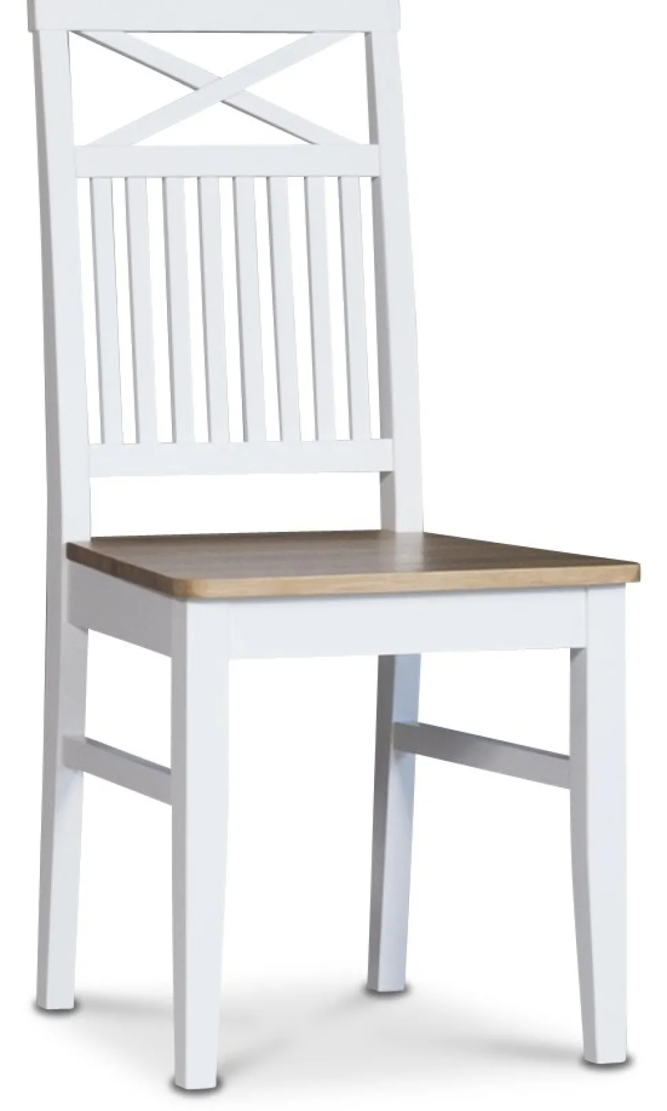 Dalarös matgrupp 140 cm bord vit/ek med 4 st stolar + 4.00 x Stolsdyna