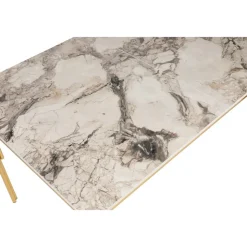 Dalmar matbord 147-182 cm - Guld/vit