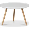 Dalsland runt soffbord Ø55 cm- Vit/ek