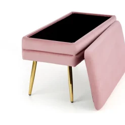 Darnell sittbänk - Rosa/guld